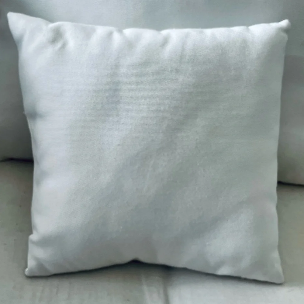 “Merry” silver metallic embroidered on white snowflake holiday Christmas pillow